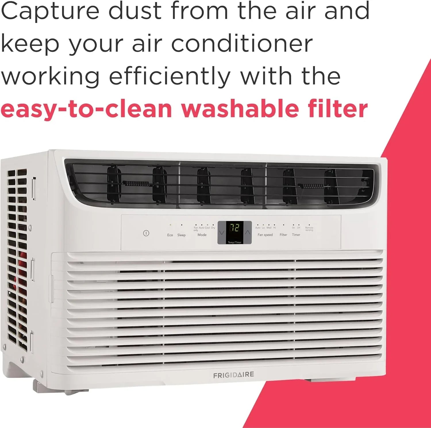 Climatiseur de fenêtre Frigidaire 5 000 BTU avec télécommande, refroidit jusqu'à 150 pi², fonctionnement silencieux