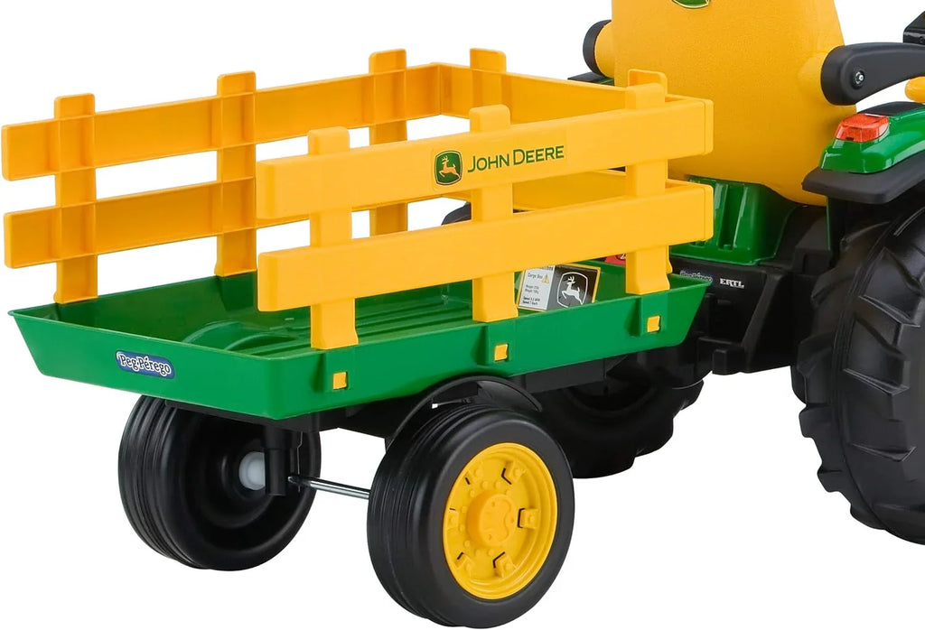 Tracteur Peg Perego John Deere Ground Force avec remorque 12 volts