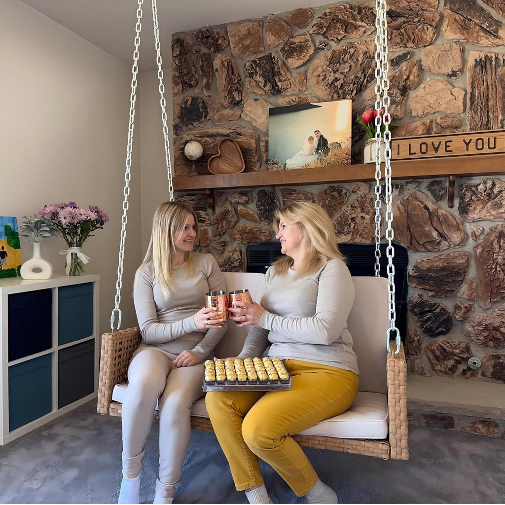 YITAHOME Balancelle suspendue pour porche, 3 places, banc d'extérieur en osier