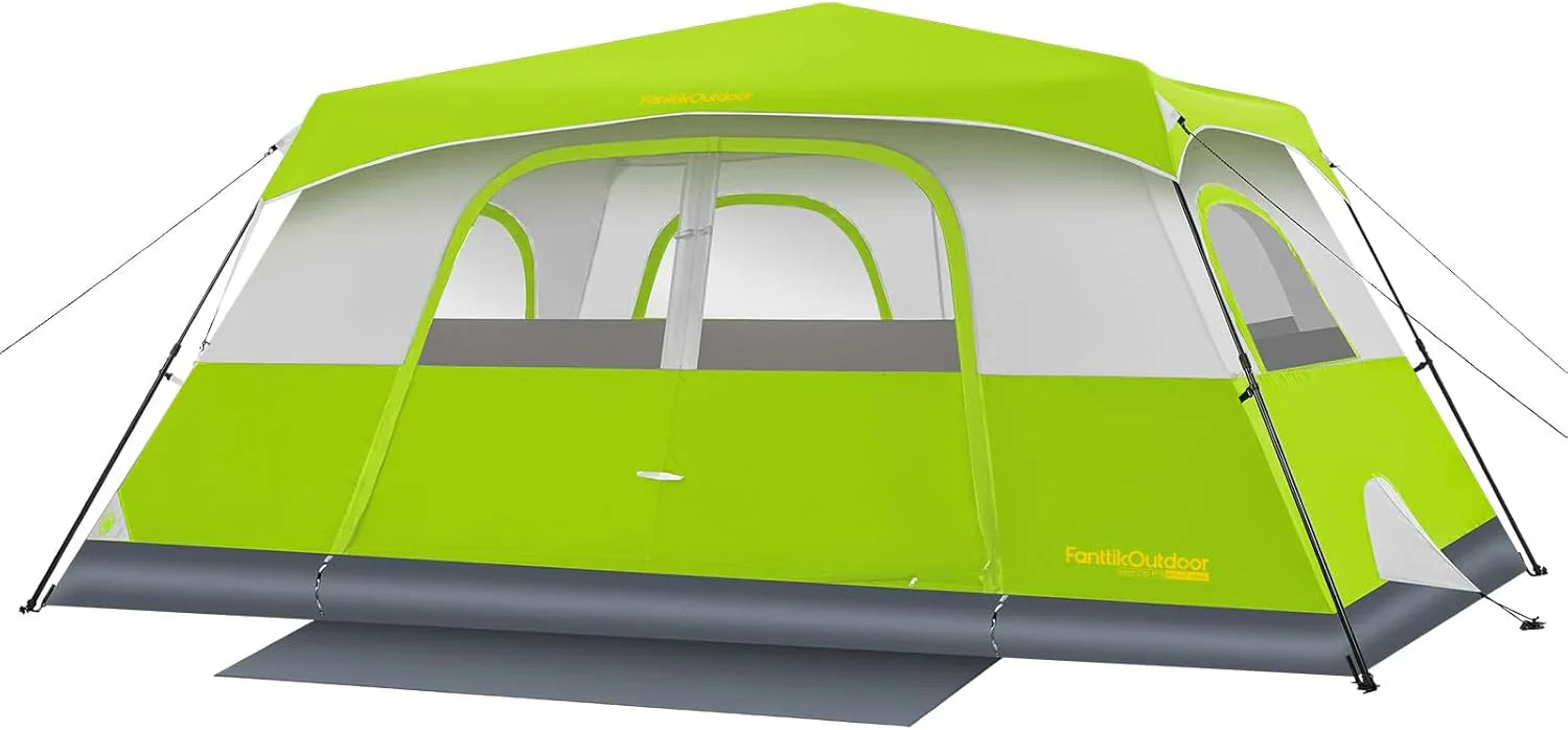 Tente de camping portable pour 4/6/8/10 personnes avec cabine instantanée et résistante à la pluie et au vent