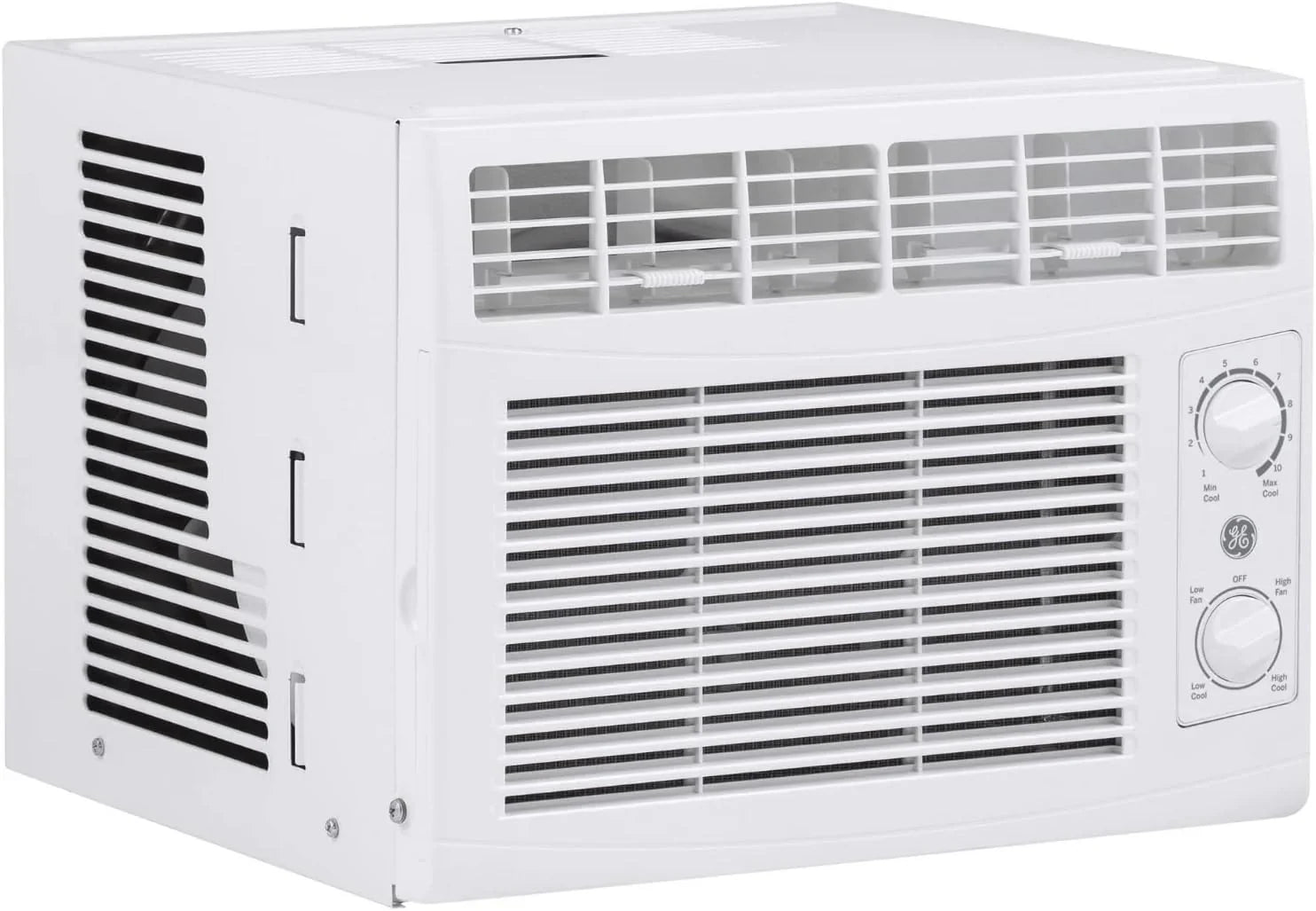 Climatiseur de fenêtre GE, 6 000 BTU, pour petites pièces jusqu'à 250 pieds carrés, avec ventilateur réglable et réglages de refroidissement