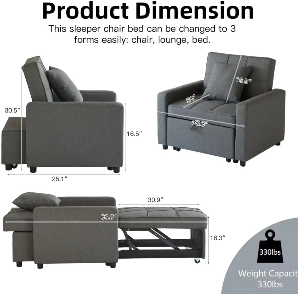 Canapé-lit convertible avec lit gigogne