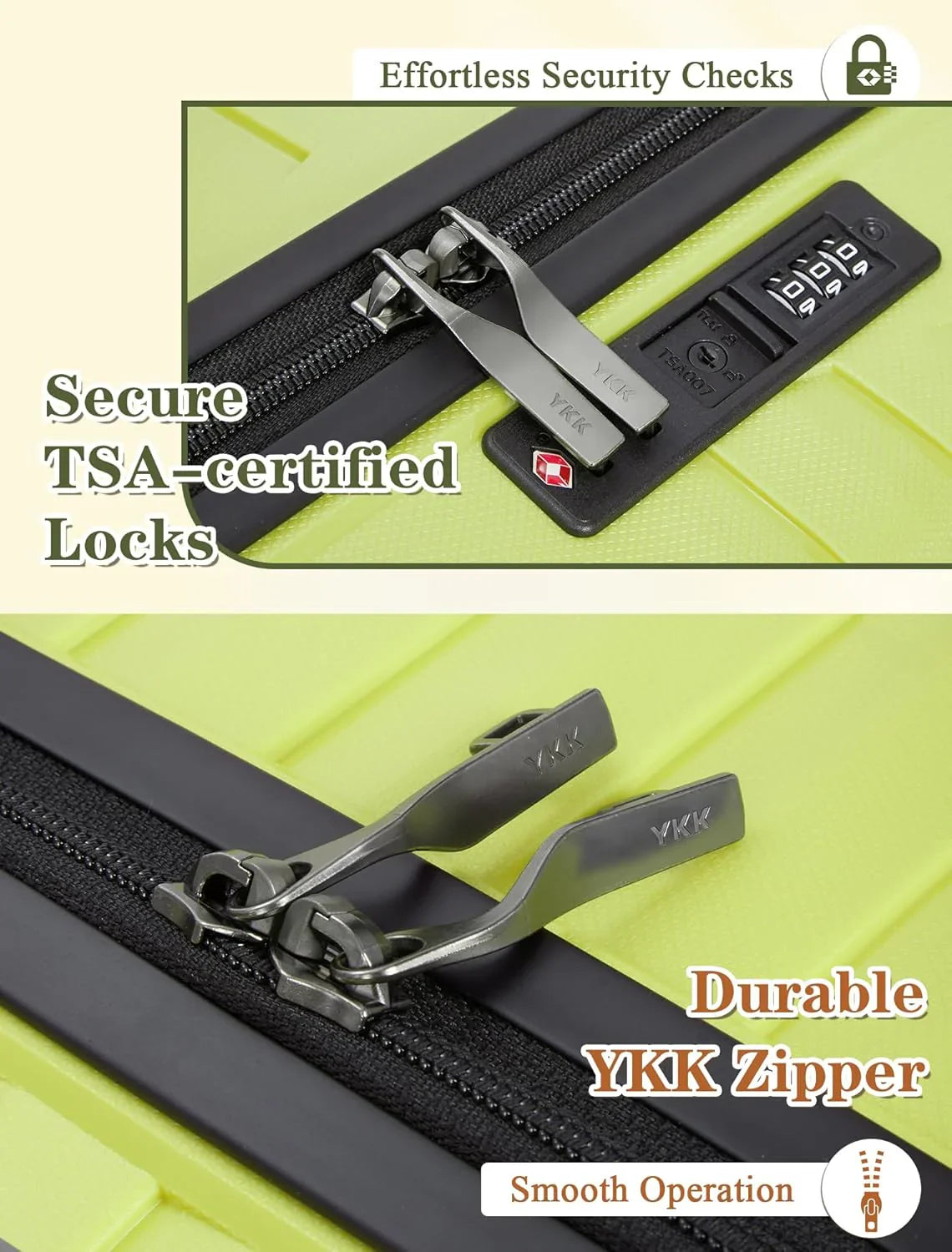 Ensemble de 5 bagages à roulettes, valise rigide en ABS avec roulettes pivotantes