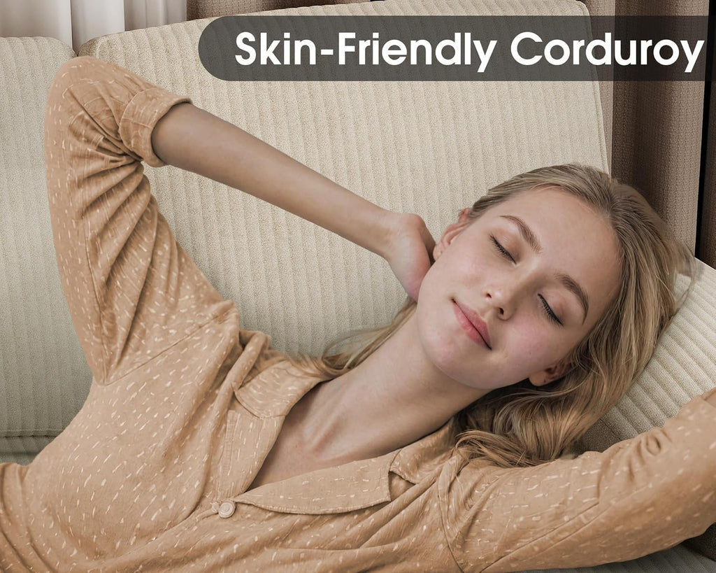 Canapé sectionnel de salon Furmax, canapé en U en lin