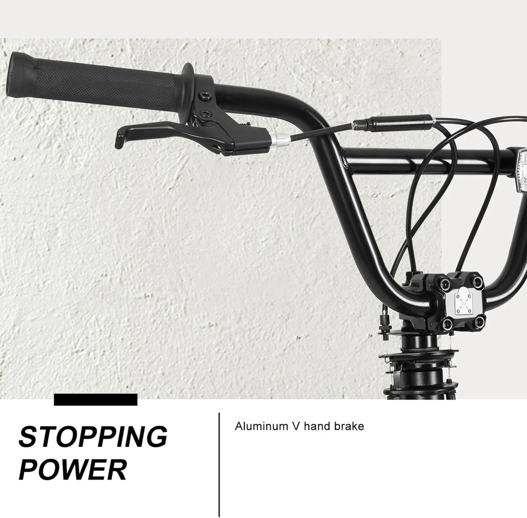 Vélo BMX Freestyle WEIZE 20 pouces pour enfants et adultes, cadre en acier haute résistance