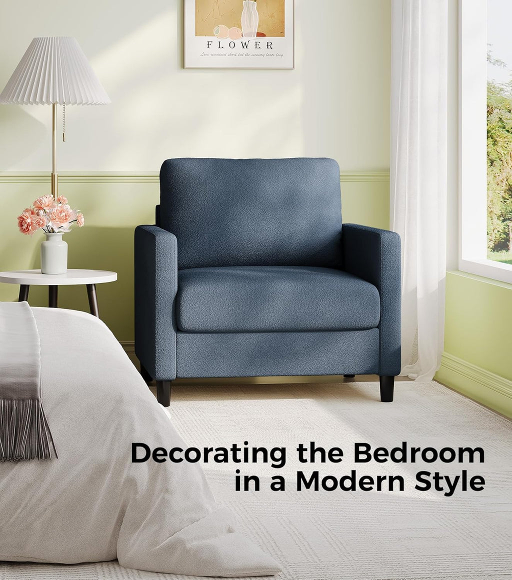 Causeuse de 51 pouces, causeuse confortable en velours côtelé