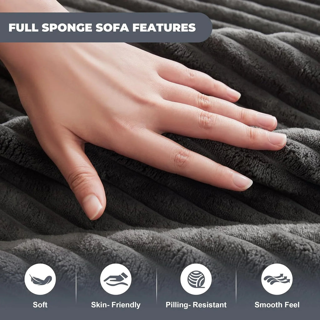 Canapé nuage de 110 pouces, canapé désossé dans le salon, canapé modulable avec sièges profonds