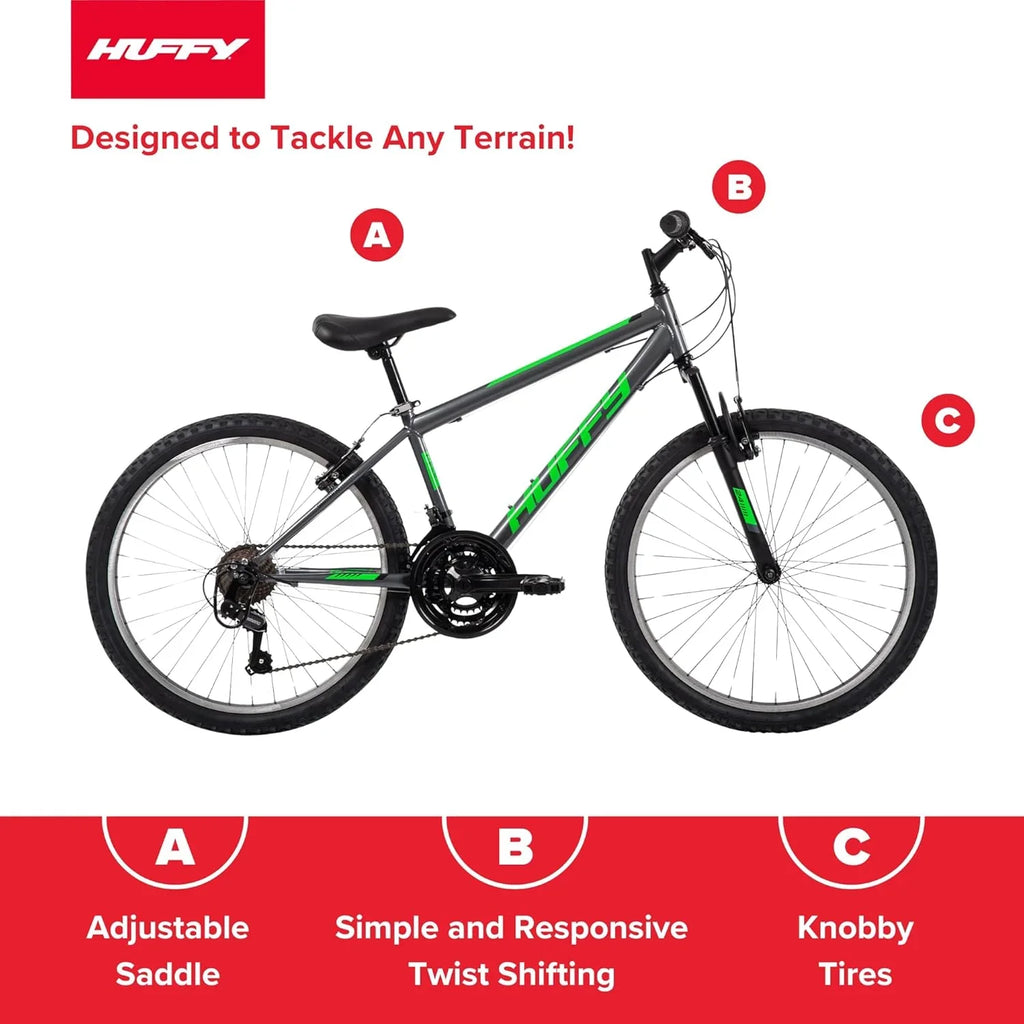 VTT semi-rigide Huffy Stone Mountain, pour garçons/filles/hommes/femmes, tailles 20"/24"/26"