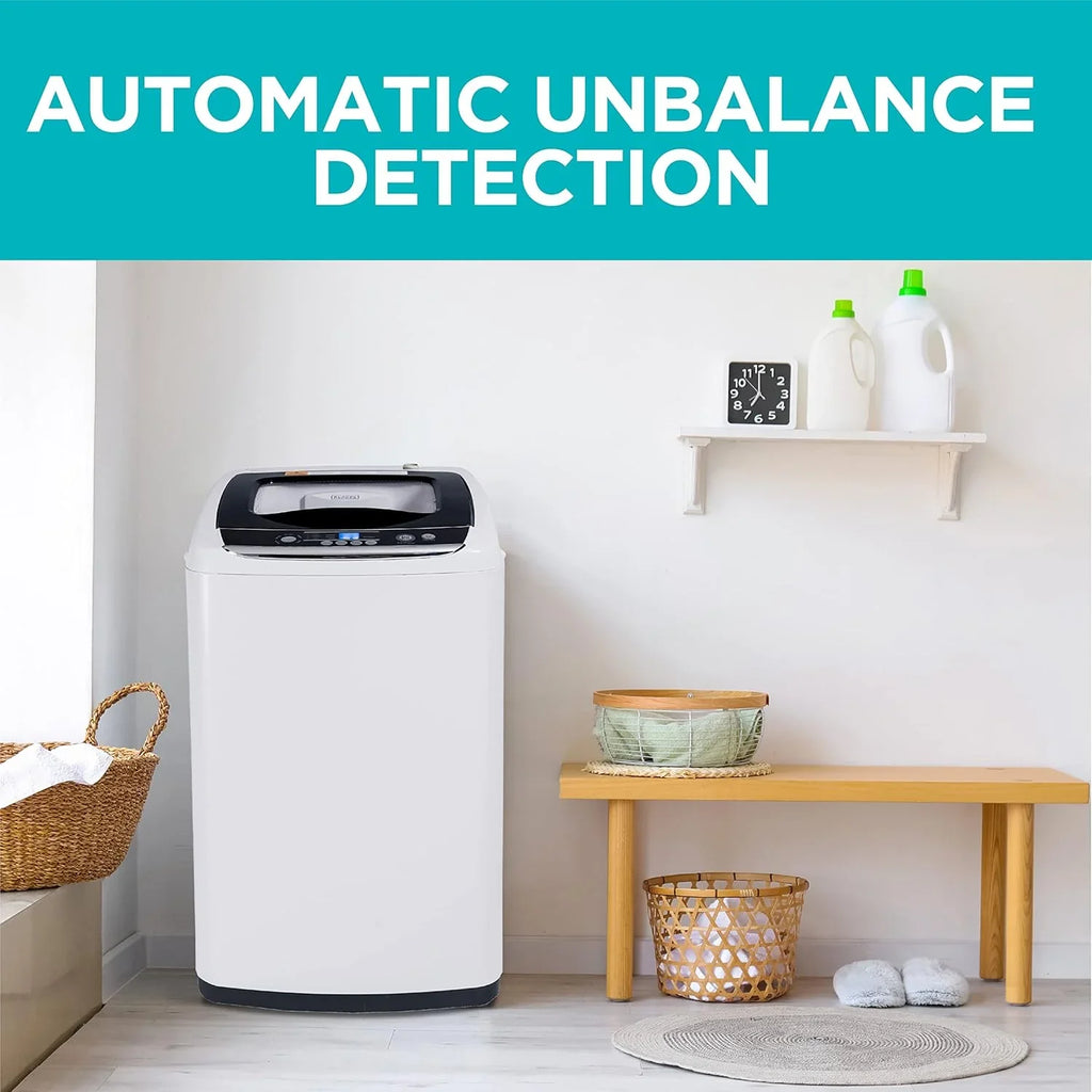 Machine à laver portable d'une capacité de 6,6 lb pour maisons et appartements, 5 cycles de lavage