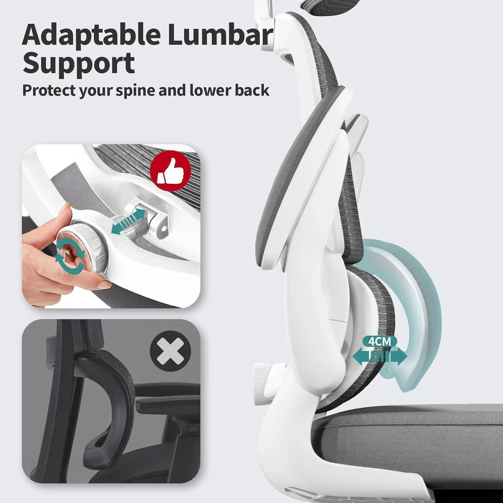 Chaise de bureau ergonomique TRALT, 150 kg, chaise de jeu à domicile avec roulettes