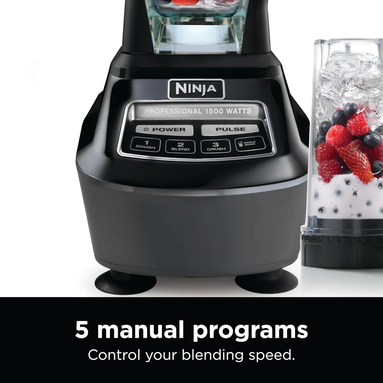 Système de cuisine Ninja Mega, 1 500 W, mixeur pleine grandeur de 2 040 ml et robot culinaire de 2 tasses