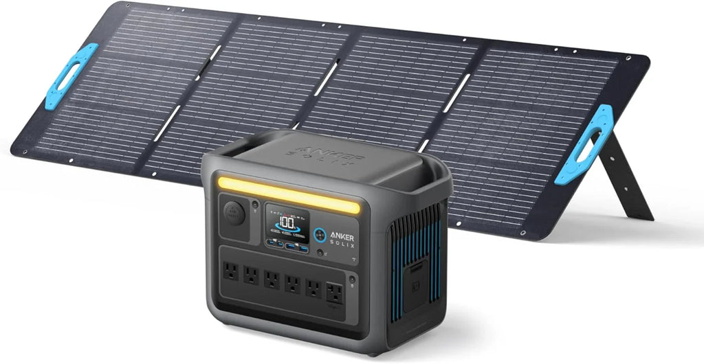 Centrale électrique portable, générateur solaire de 1 800 W (2 400 W en crête),