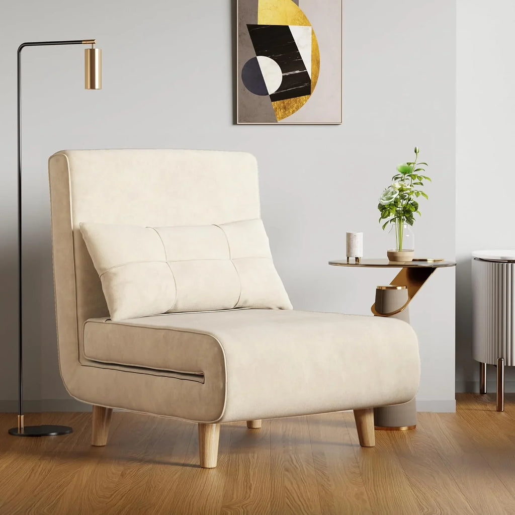 Fauteuil-lit 3 en 1, canapé-lit futon convertible avec dossier réglable