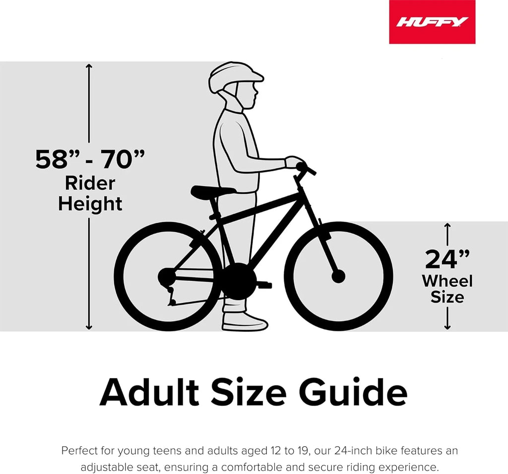 VTT semi-rigide Huffy Stone Mountain, pour garçons/filles/hommes/femmes, tailles 20"/24"/26"