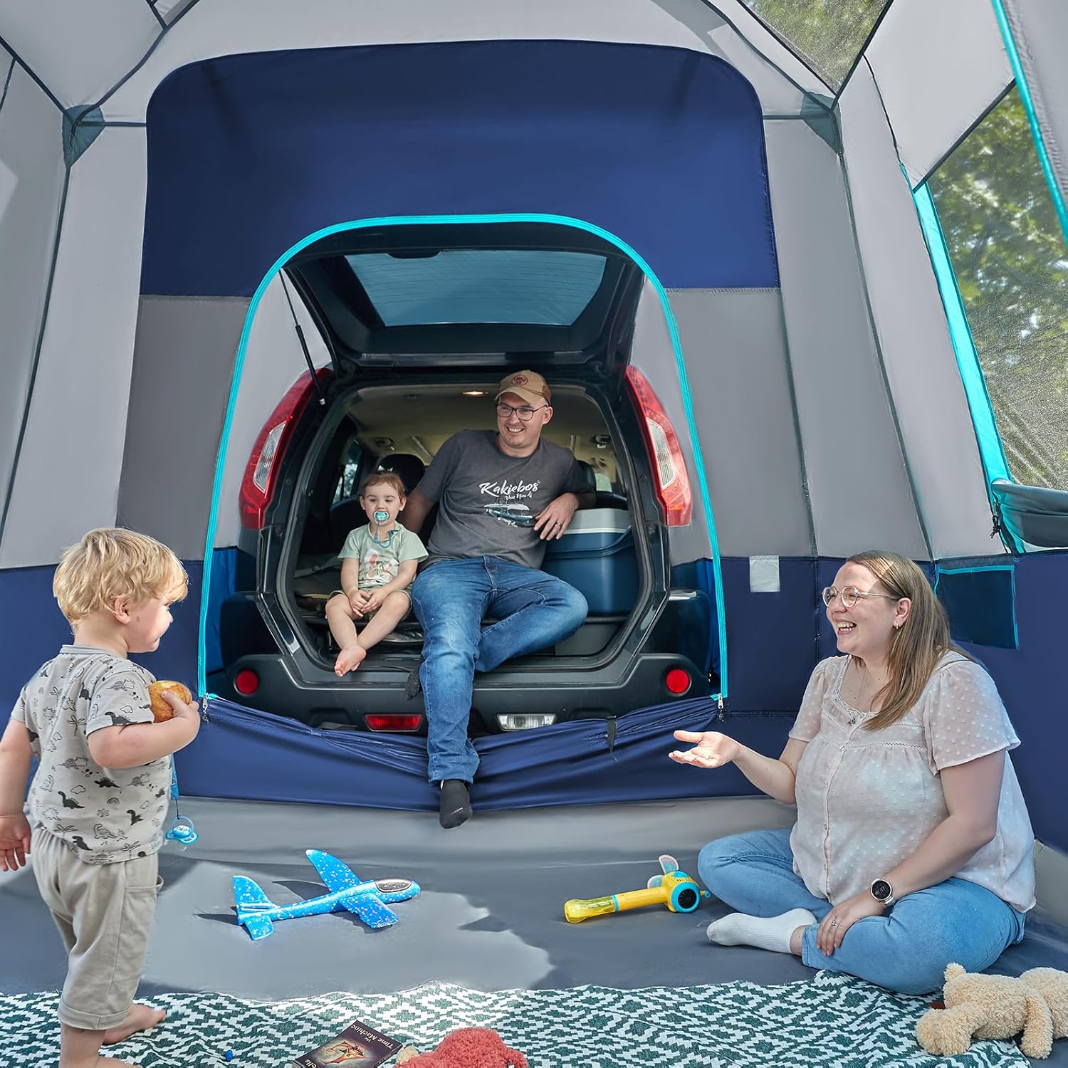 Tente SUV Timber Ridge 5 à 9 personnes avec porche et auvent pour camping familial