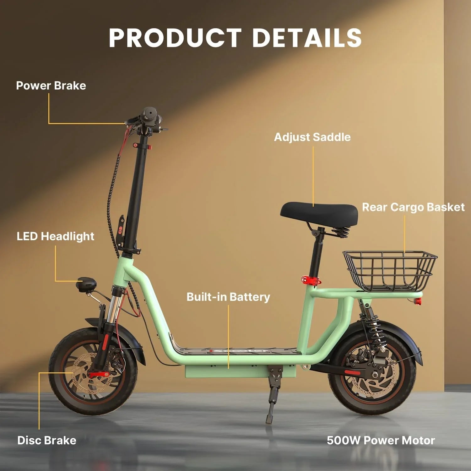 Trottinette électrique iScooter avec siège, autonomie de 60/34 km, vitesse de pointe de 45/39/25 km/h, double suspension avec panier