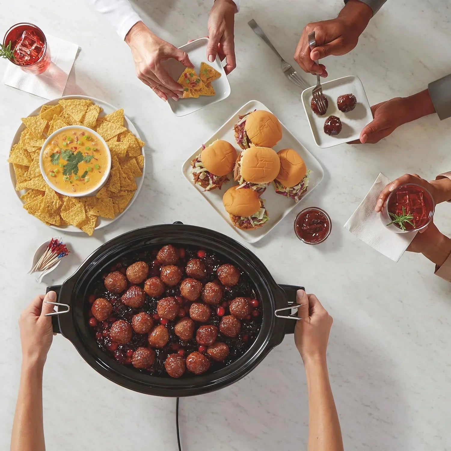 Mijoteuse extra large de 10 litres, portable et pratique, avec couvercle verrouillable