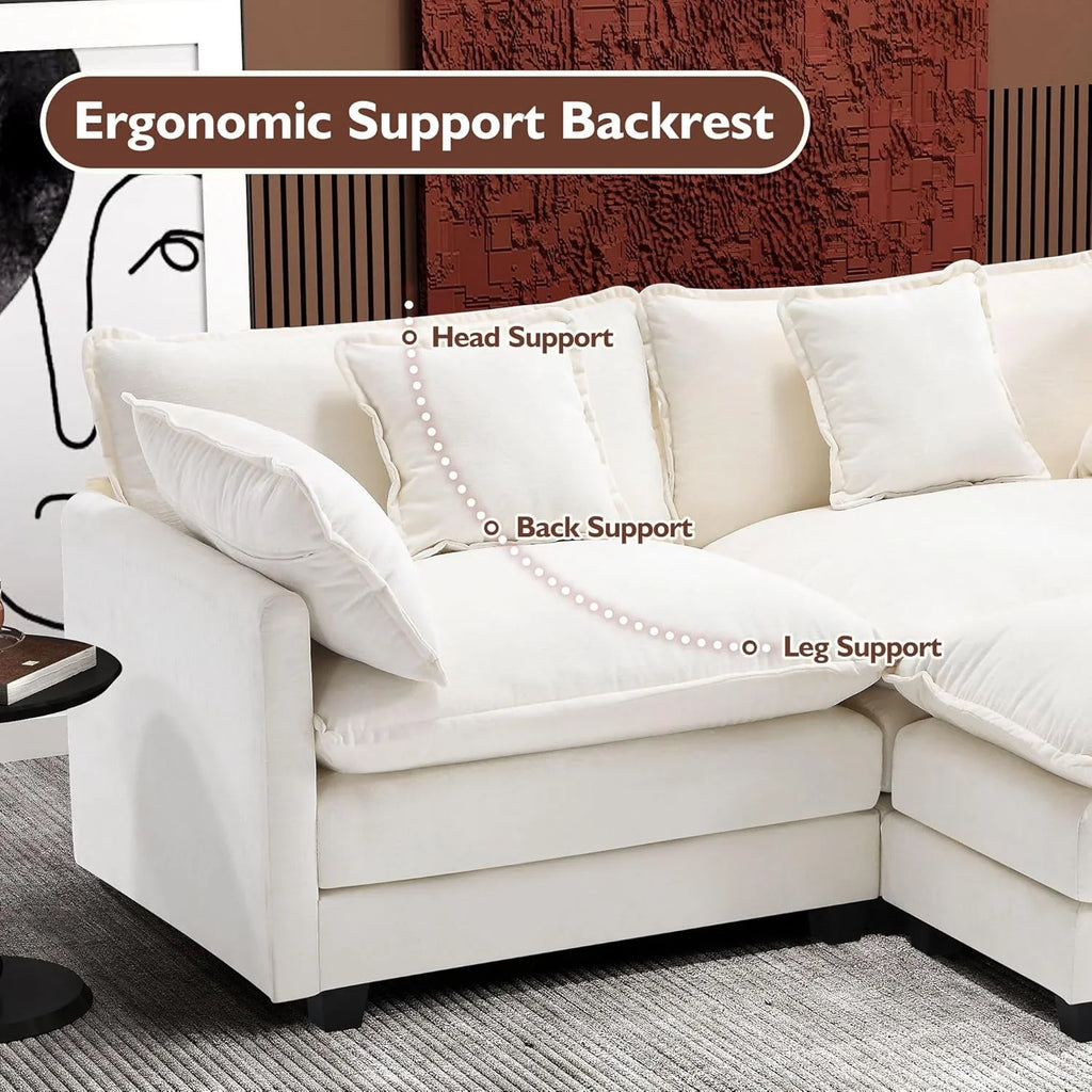 Canapé modulaire moderne en forme de U de 146 pouces d'ihanherry