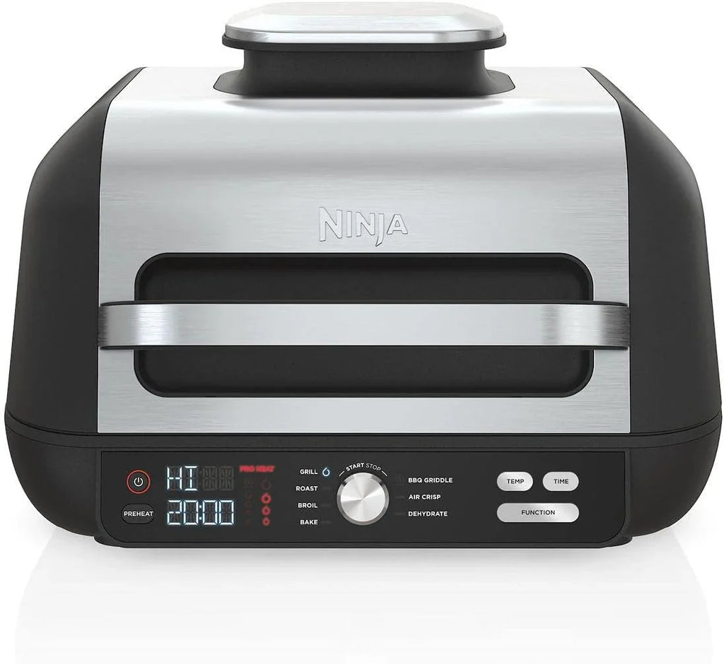 Gril d'intérieur Ninja Foodi Smart XL 6 en 1 avec friture à air, cuisson au four, rôtissage, grillage et déshydratation, thermomètre intelligent