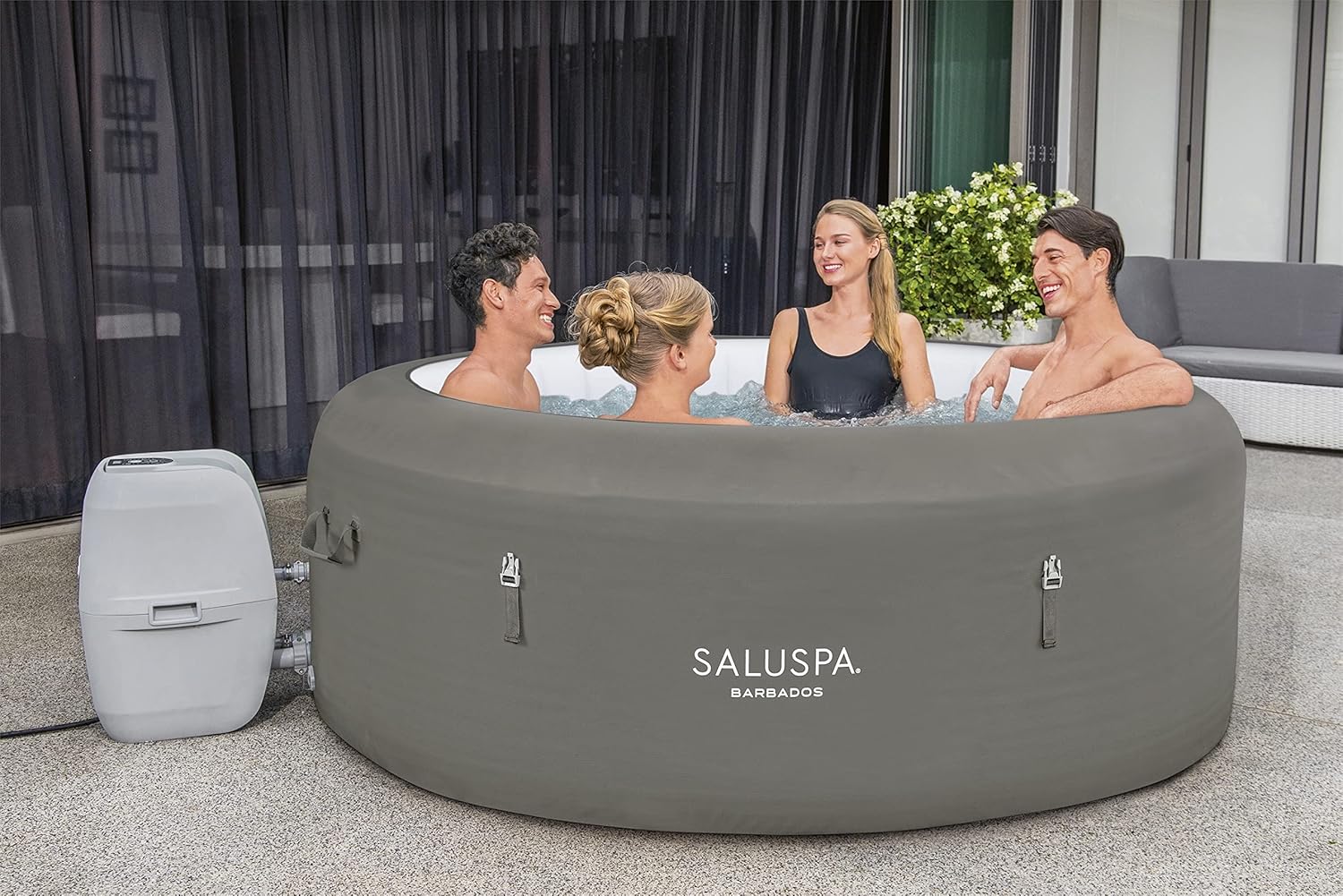 Spa gonflable Bestway SaluSpa Miami EnergySense AirJet (180 x 66 cm) | Spa portable avec 2 housses