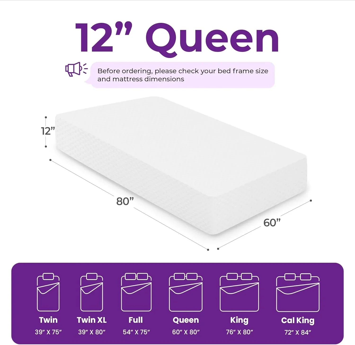 Matelas en mousse à mémoire de forme GAESTE de 8 pouces, entièrement rafraîchissant, matelas dans une boîte