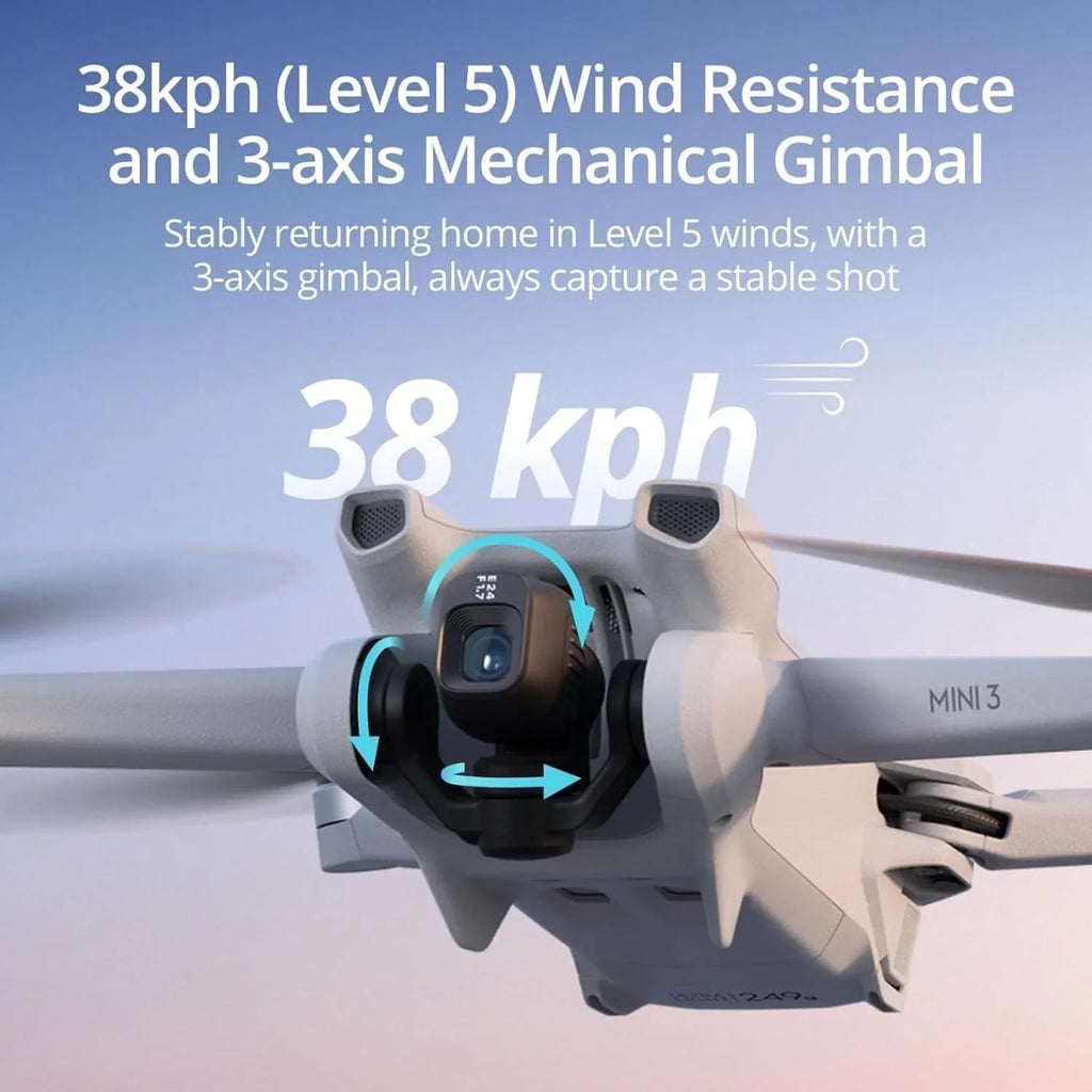 Drone DJI Mini 3 Adult 4K Camera : 38 minutes de temps de vol et jusqu'à 10 km (32 800 pi) de distance de transmission vidéo