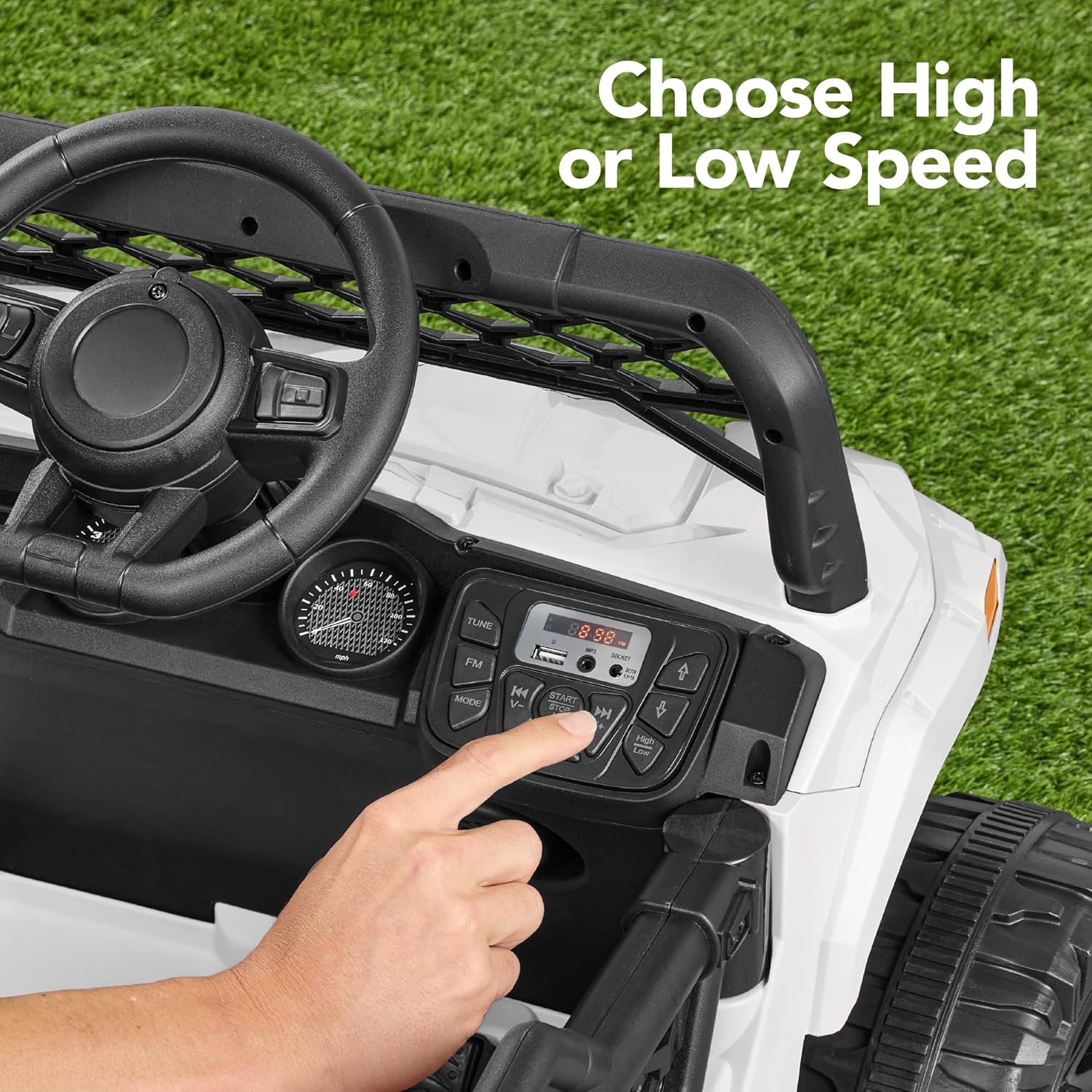 Voiture électrique UTV noire pour enfants