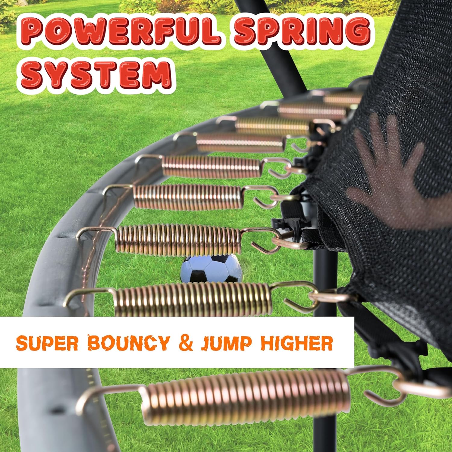 Trampoline Trampoline de loisirs avec filet de clôture et échelle, trampoline d'extérieur antirouille pour enfants et adultes