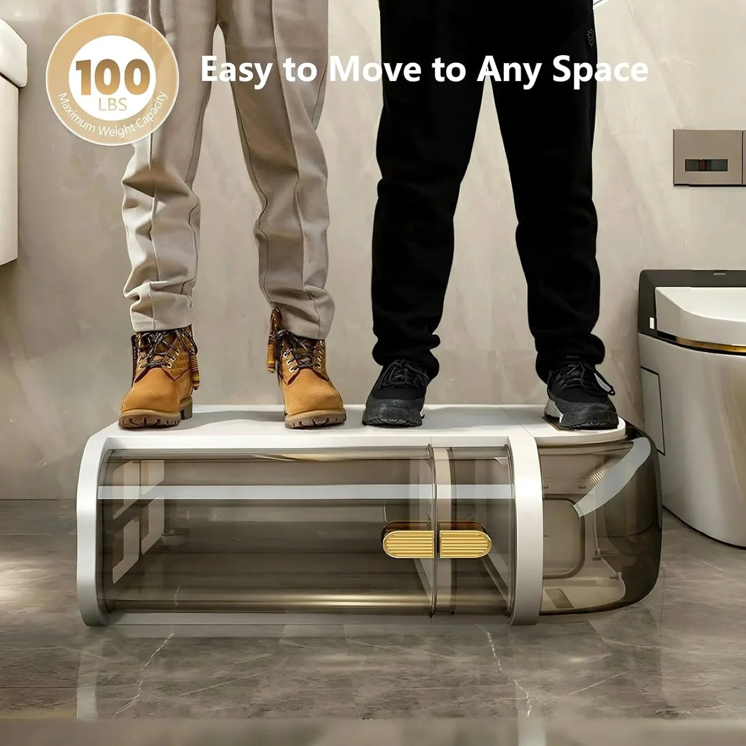 Meuble de rangement étroit à 4 niveaux pour salle de bain, 7,1 pouces, avec tiroirs et boîte à mouchoirs, casier mobile étanche en plastique