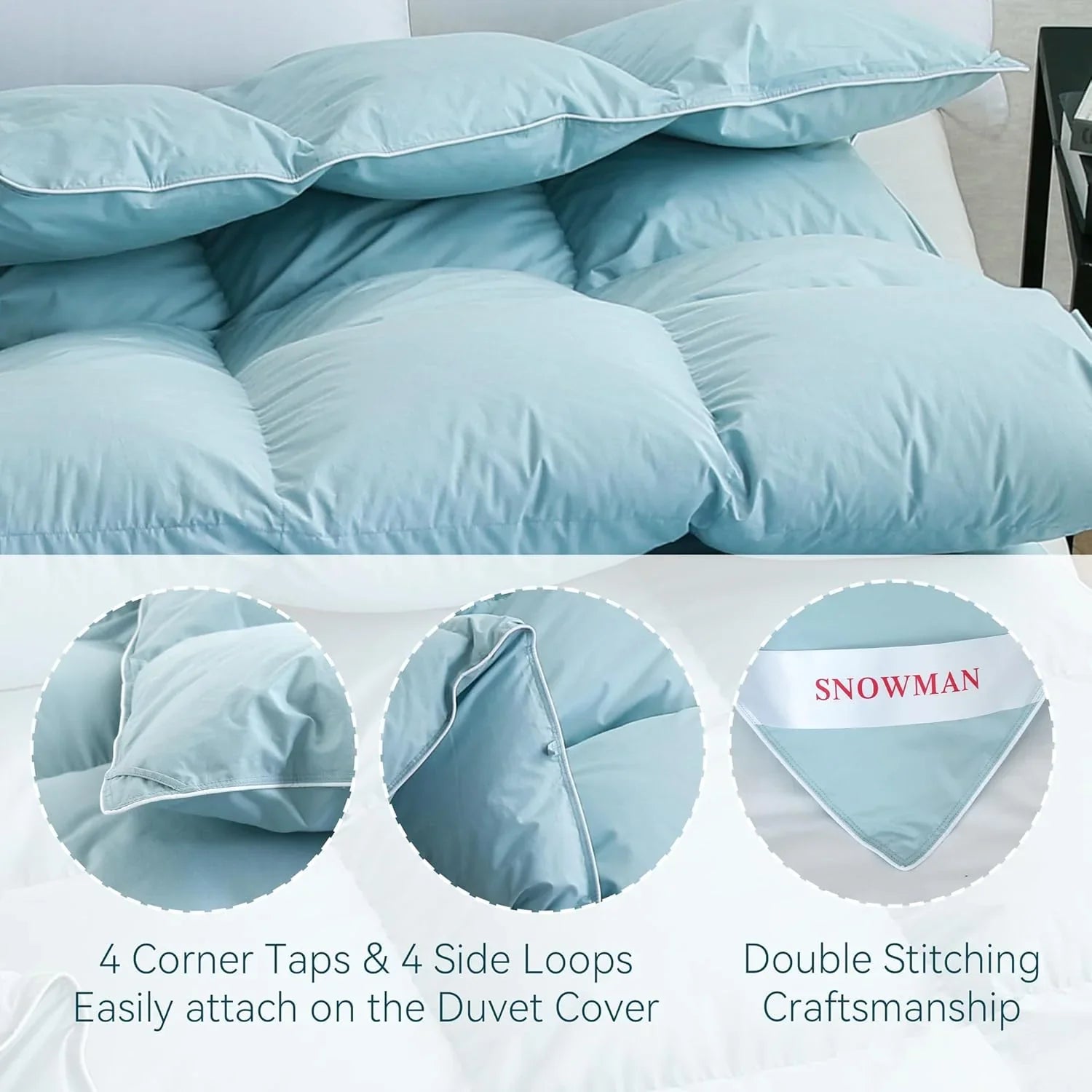 Couette en duvet de qualité supérieure avec design à cloisons 3D