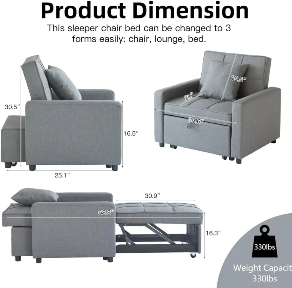 Canapé-lit convertible avec lit gigogne