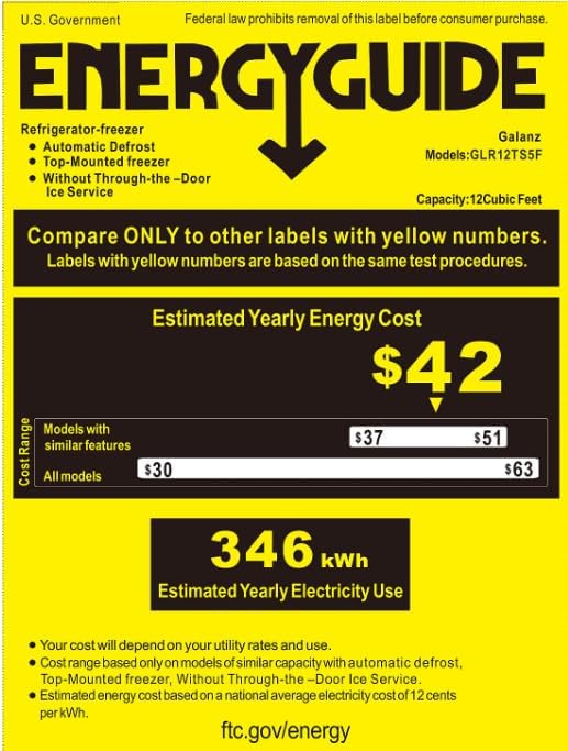 Réfrigérateur Upstreman de 7,7 pieds cubes avec congélateur, double porte,