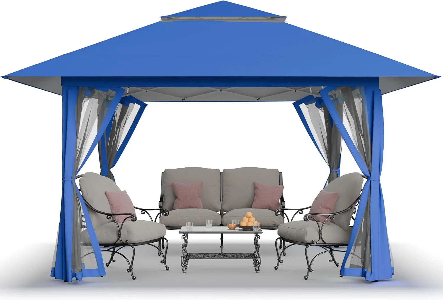 Tonnelle pliante CROWN SHADES 13x13, tente à baldaquin, soldes - Gazebo d'extérieur pour jardin et terrasse - Tente pliante Carpa