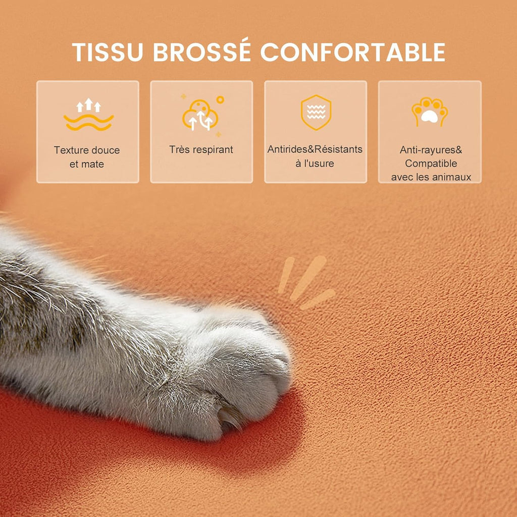 COMHOMA Slaapbank met slaapfunctie - Omvormbare futonhoes - Hoekbank - 3-zits gastenbank - met verstelbare stoffen rugleuning - Grijs 