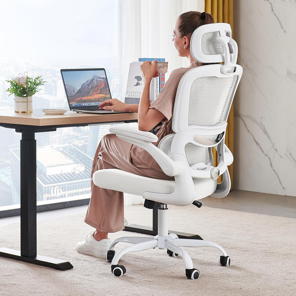 Chaise de bureau ergonomique TRALT, 150 kg, chaise de jeu à domicile avec roulettes