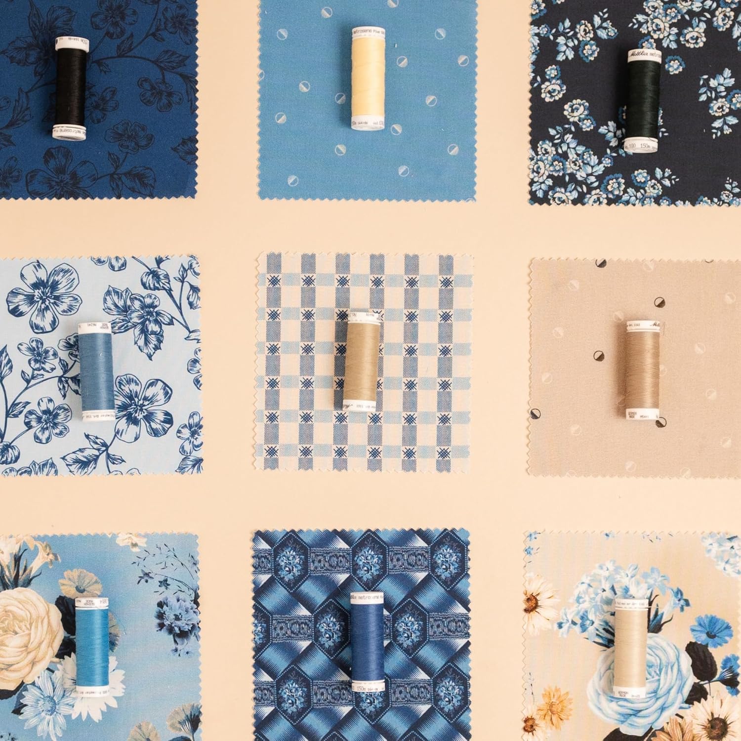 True Fabrics Tissu prédécoupé pour gâteau en couches carrés de 25,4 cm