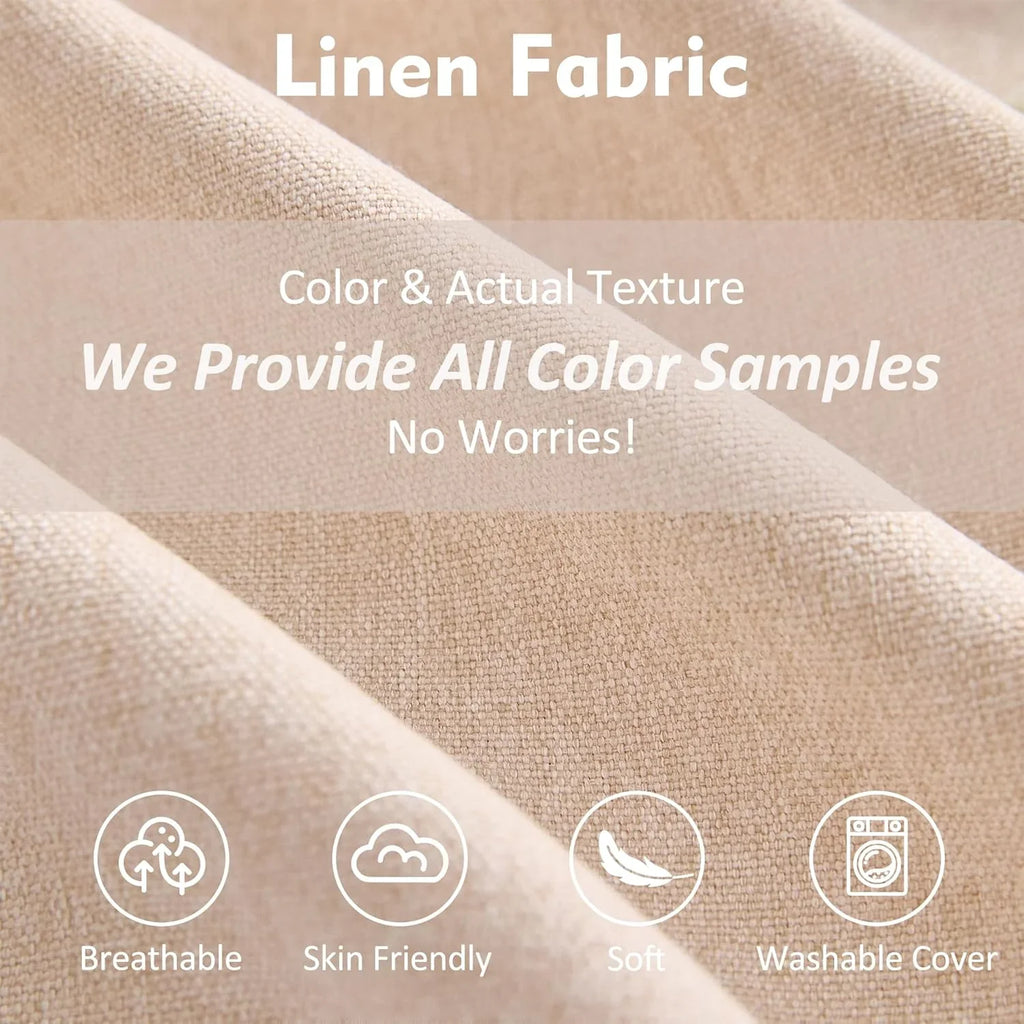 Canapé en U 108 pouces, canapé sectionnel, canapé Cloud confortable avec repose-pieds amovible, canapé profond pour salon, lin, beige