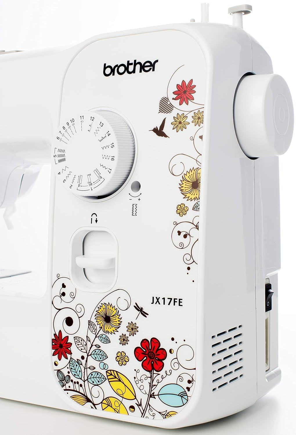 Brother JX17FE (Fantasy Edition) elektrische naaimachine voor beginners, draagbaar, 17 verschillende steken, automatisch naaien, handige steken, elastisch en decoratief, multifunctioneel 