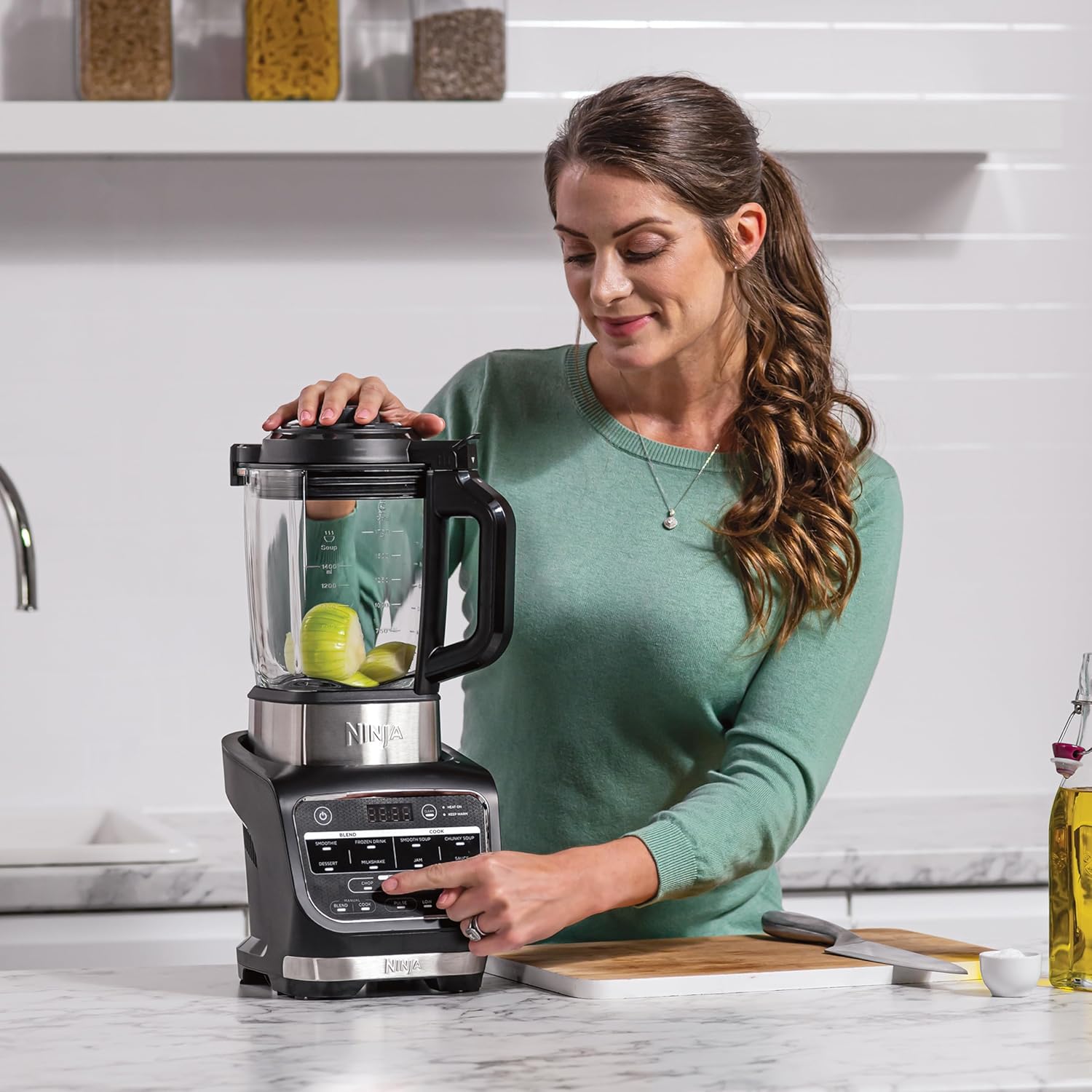 Mélangeur et soupe Ninja Foodi, 10 programmes Auto-iQ, gobelet de 1,7 L, mélangeur chaud et froid