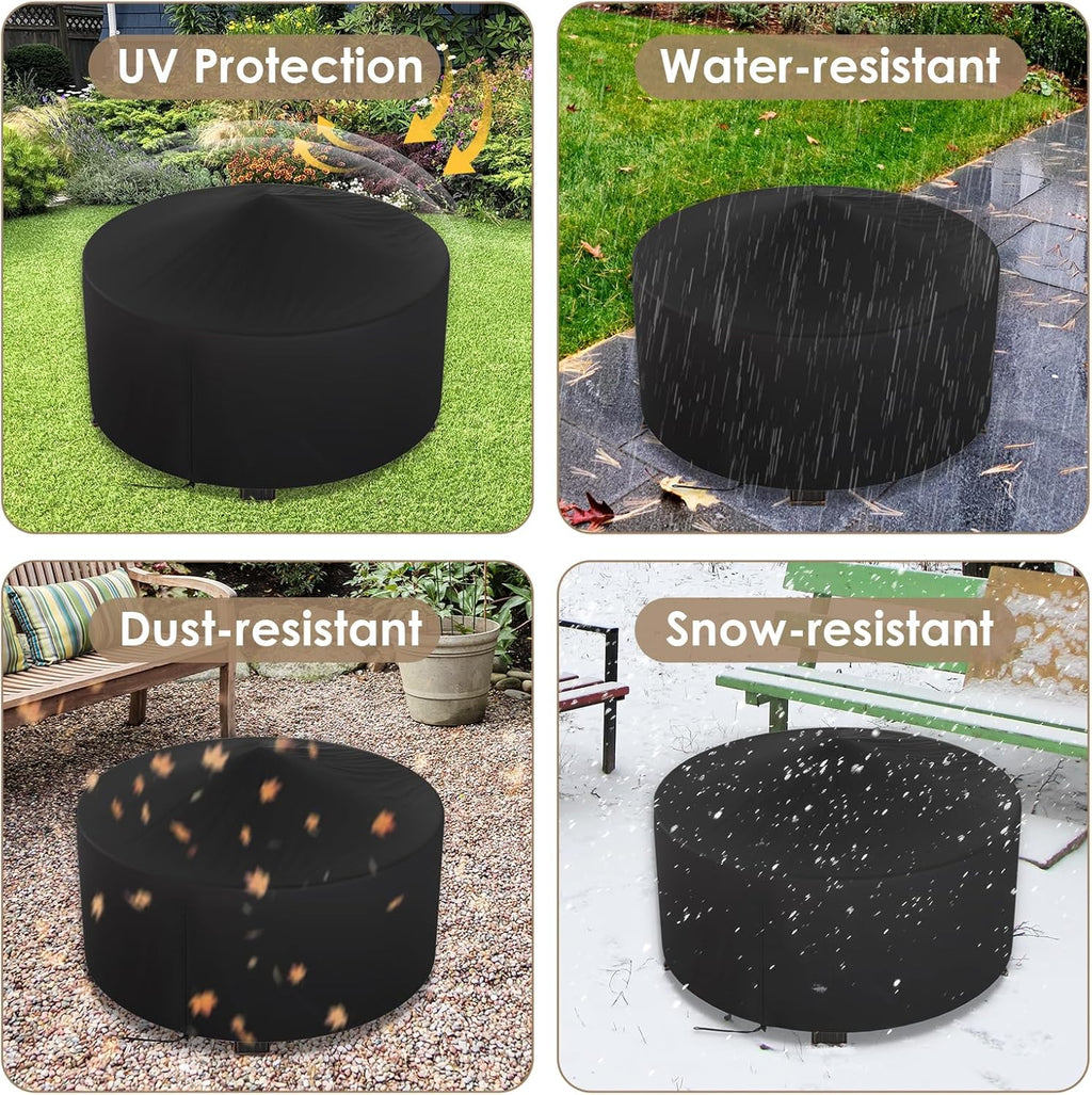 Foyer de barbecue extérieur avec protection, foyer de jardin 3 en 1 chauffé pour l'hiver