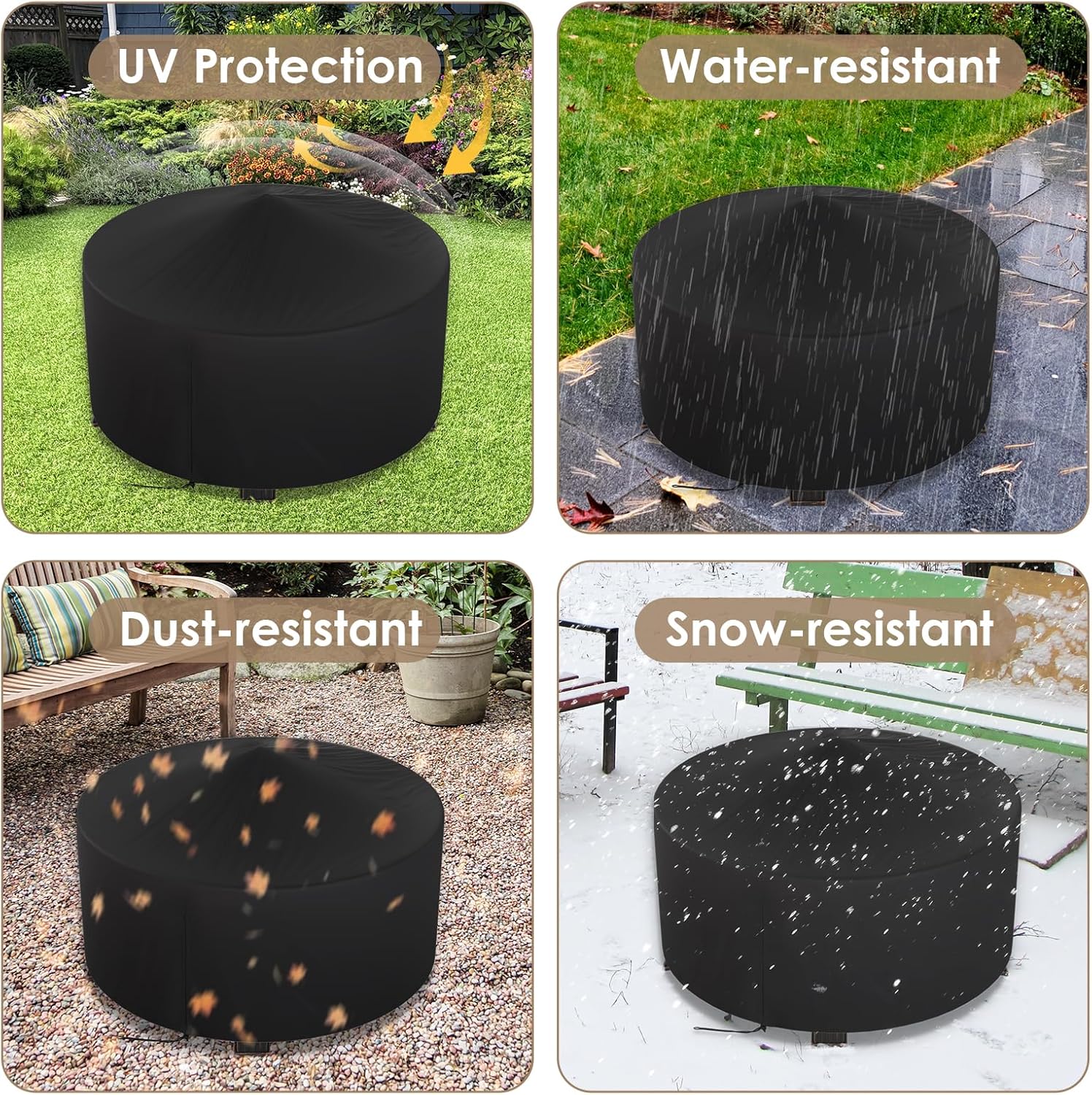 Foyer de barbecue extérieur avec protection, foyer de jardin 3 en 1 chauffé pour l'hiver