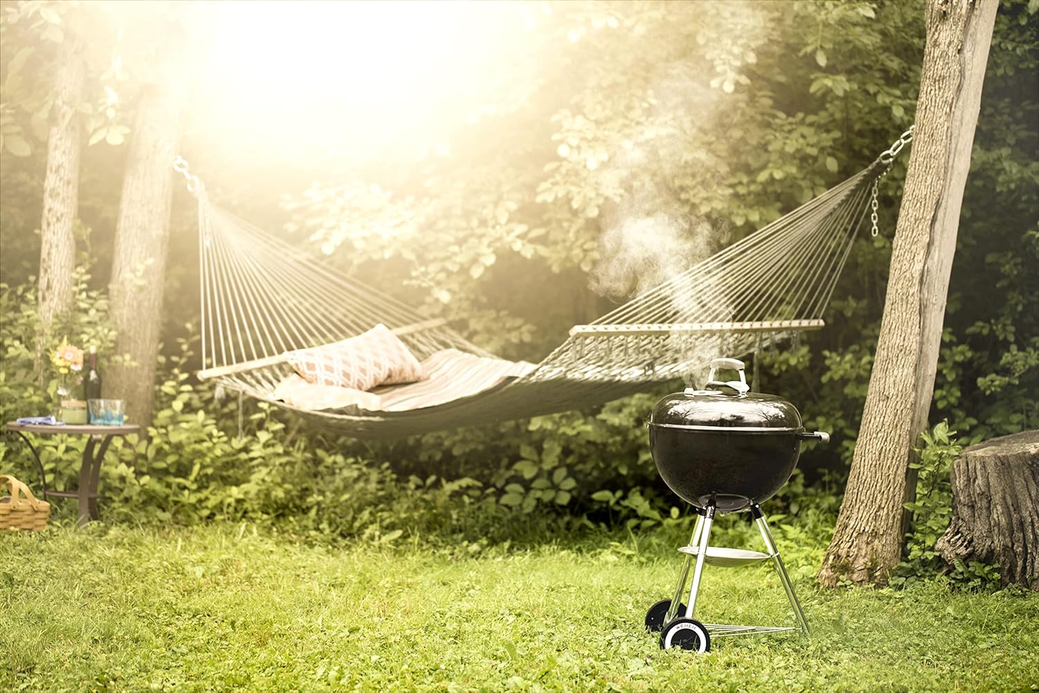 Barbecue au charbon de bois Weber Compact Kettle/avec trépied et roues