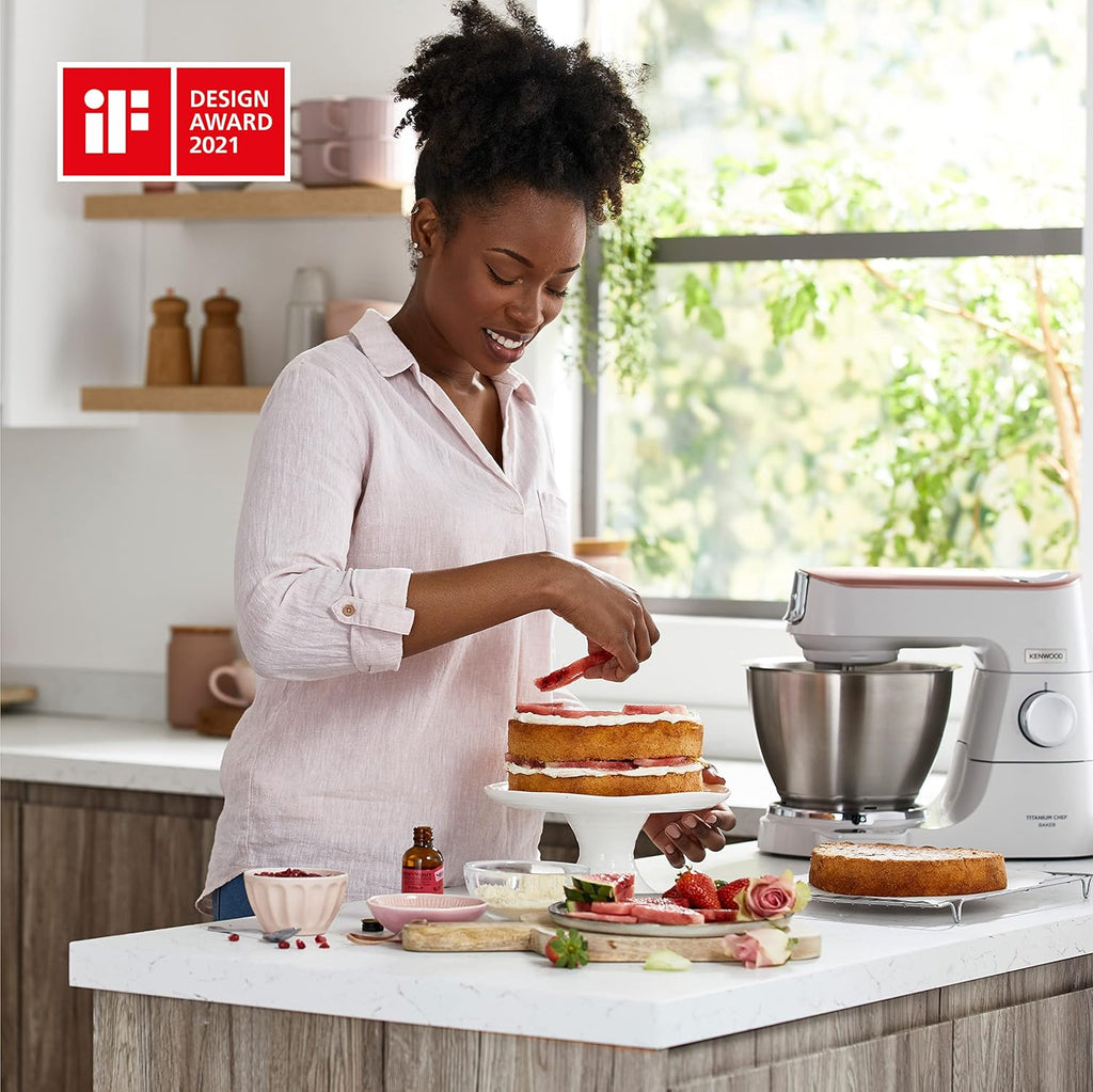 Kenwood Titanium Chef Baker KVC85.004SI Robot à pâtisserie comprenant un ensemble de 3 pâtisseries