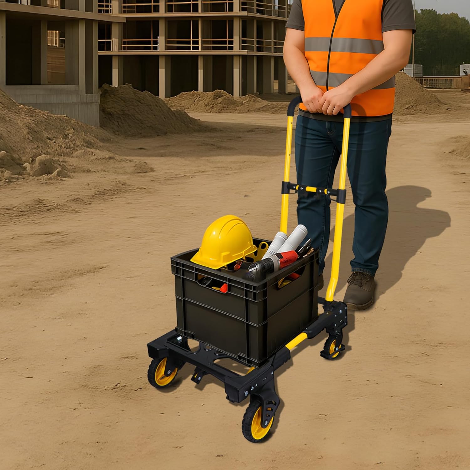 Stanley SXWTD-FT585 Chariot et chariot pliables 2 en 1