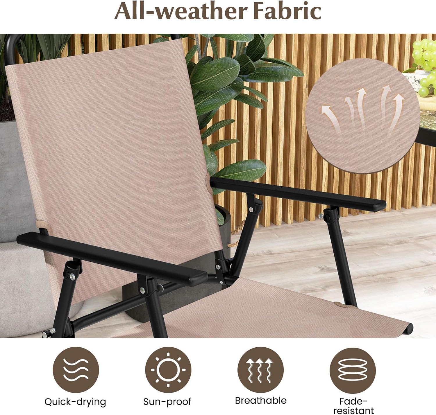 Ensemble bistrot KOMFOTTEU, salon de jardin avec parasol, table avec trou pour parasol, 2 chaises pliantes, ensemble table et chaises de patio, mobilier d'extérieur pour balcon