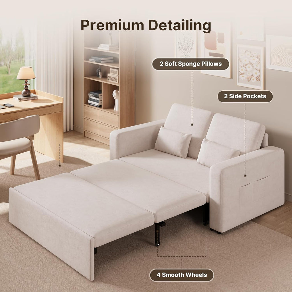 Canapé-lit convertible 2 places Xbro Canapé-lit moderne en velours