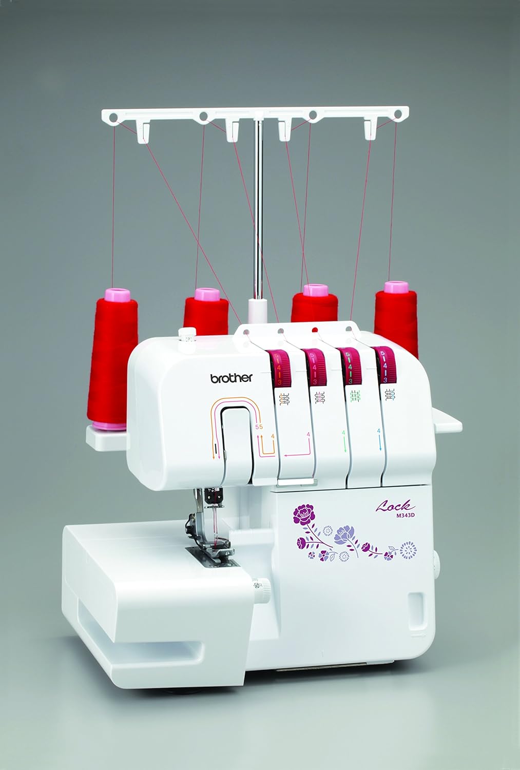 BROTHER M343D Overlockmachine, roestvrij staal, wit, 34 x 32 x 33 cm 