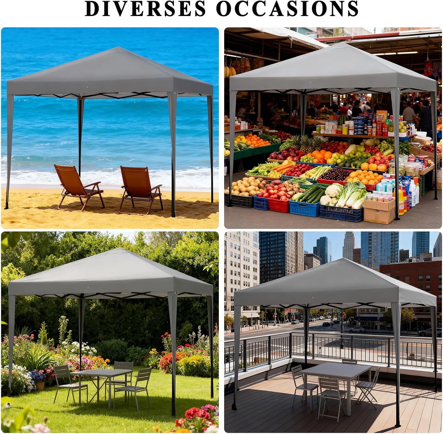 Gazebo pliant ISE, gazebo pliant 3x3 avec rideaux, gazebo de jardin extérieur,