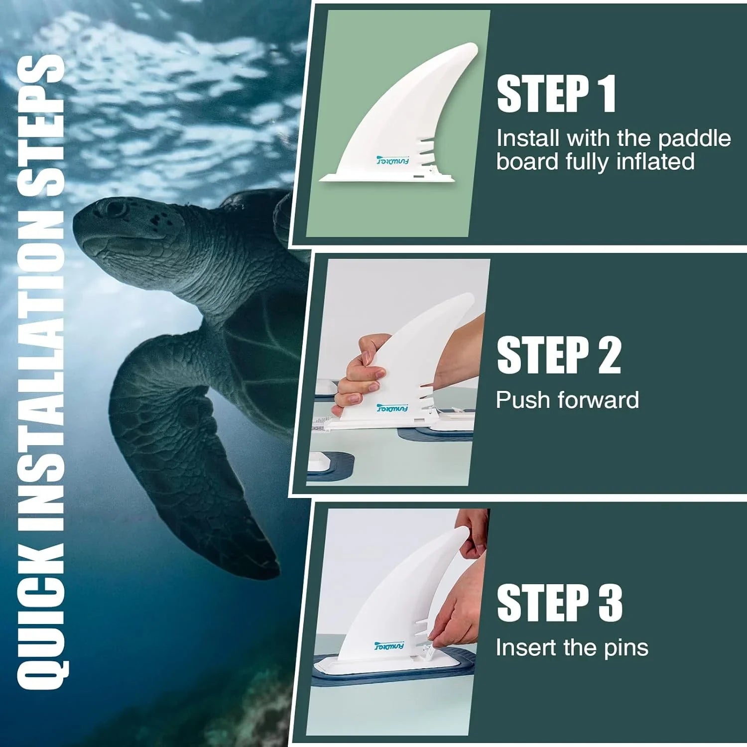 Planche de stand up paddle gonflable FunWater avec accessoires de pagaie SUP haut de gamme, pont EVA antidérapant, pagaie 11'/10'6'