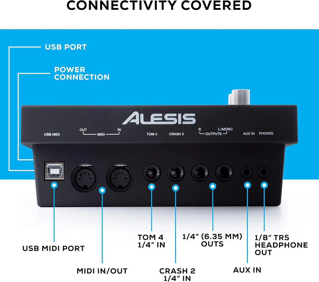 Kit de batterie électrique Alesis Command Mesh SE avec connexion USB et MIDI, 600 sons